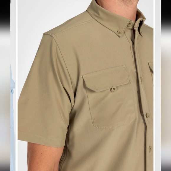 KYODAN | Men's Gravel Erie Ripstop Button Down Short Sleeved Hiking Shirt - Picture 4 of 11